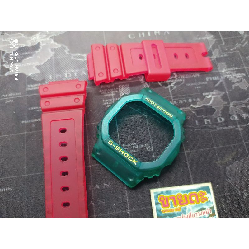 กรอบสายเยลลี่ Casio G-Shock DW-5600 ธีม Rasta
