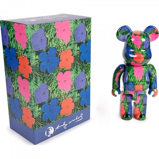 ฟิกเกอร์ Bearbrick 400% Andy Wahol Flower ขนาด 28 ซม. ของเล่นสําหรับเด็ก