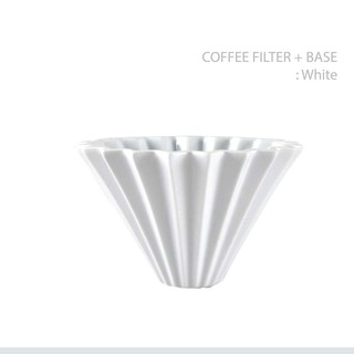 Hillkoff : Dripper coffee filter + base : สีขาว