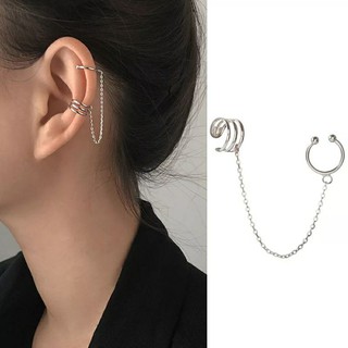 ต่างหูหนีบมินิมอลห้อยโซ่ • Minimal Chain Ear Cuff