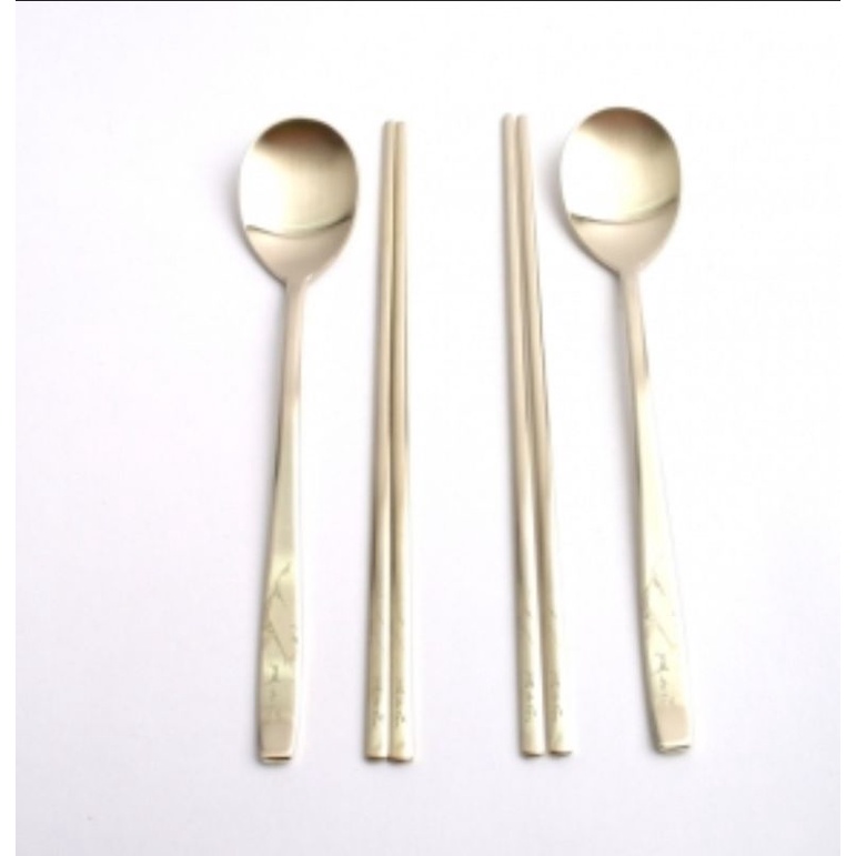 ชุดช้อนและตะเกียบของเกาหลี, Korea spoon & chopsticks set made in Korea