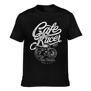 [S-5XL] เสื้อยืดแขนสั้น ผ้าฝ้าย 100 ผ้าฝ้าย พิมพ์ลาย Cafe Racer Motorcycle Ride Forever สําหรับผู้ชาย