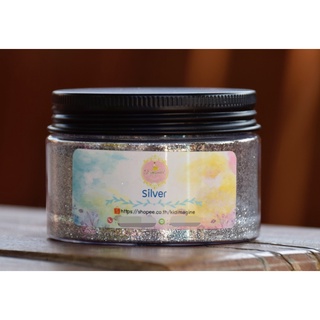 กริ๊ตเตอร์แต่งสบู่ glitter Silver