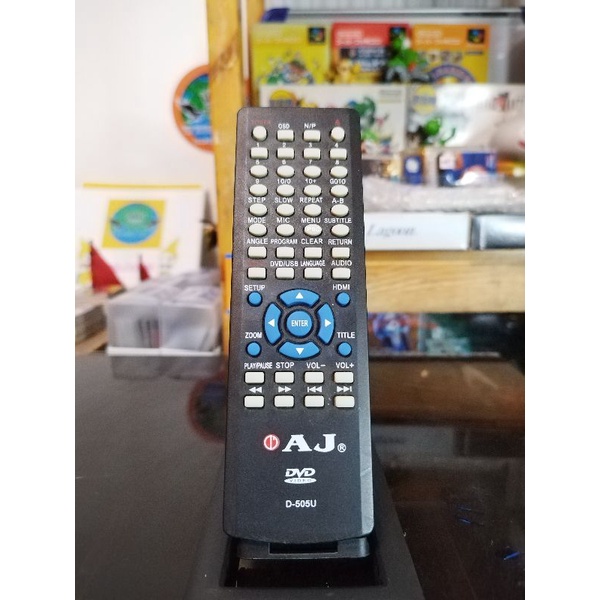 รีโมท DVD AJ (รีโมท ดีวีดี เอเจ) รุ่น D-505U ใช้งานปกติ✅