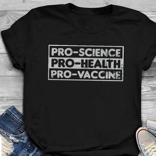 เสื้อยืด พิมพ์ลาย Pro Vaccine Pro Health Pro Science Vaccined Work คุณภาพสูง สําหรับปาร์ตี้