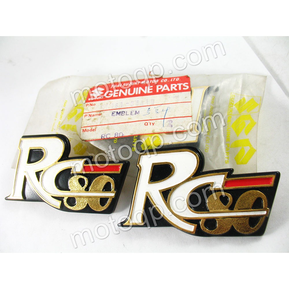 【 แท้ 】 ซูซูกิ ตรา โลโก้ RC80 RC100 K G ONE TOUCH START สตาร์ทมือ SUZUKI ราคาต่อชิ้น ตราบังลม โลโก้บ