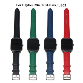 สายนาฬิกาข้อมือ สายหนังวัวแท้ 20 มม. สําหรับ Haylou LS02 RS4 RS 4 Plus