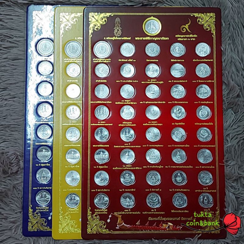 แผงเหรียญ 2 บาท ครบ 41 วาระ สภาพไม่ผ่านใช้ UNC