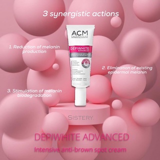 ACM DEPIWHITE ADVANCED CREAM ครีมปรับสีผิวขาวกระจ่างใส ลดจุดด่างดำ ฝ้ากระ ปลอดภัยไม่ทำให้ผิวบาง/ไวต่อแสง