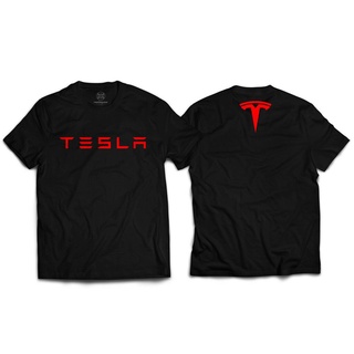 HH เสื้อยืดคอกลมสกรีนลายTesla เสื้อยืด 2021 cotton