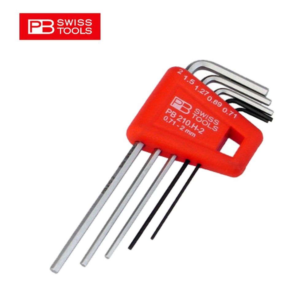ชุดประแจหกเหลี่ยม PB Swiss Tools แบบสั้น รุ่น PB 210-H-2 (5 ตัว/ชุด)
