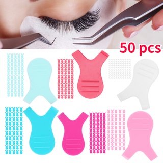 Eyelashes Brush มาสคาร่าปัดขนตา รูปทรงตัว Y อุปกรณ์สําหรับแต่งหน้า 50 ชิ้น