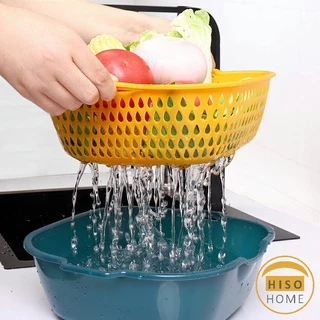 ตะกร้าล้างผลไม้ ตะกร้าล้างผัก 2ชั้น 2in1 Basin for washing vegetables