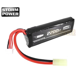 แบตบีบี ปลั๊กทามิย่า Li-Po Storm Power 25C 11.1V 2200mAh