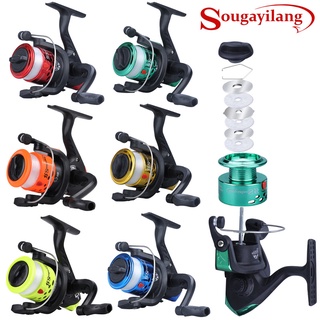 Sougayilang สำหรับตกปลาม้วน3BB Spinning ตกปลา Reel กร้อมสายตกปลาที่จับพับได้รอกคาร์ป