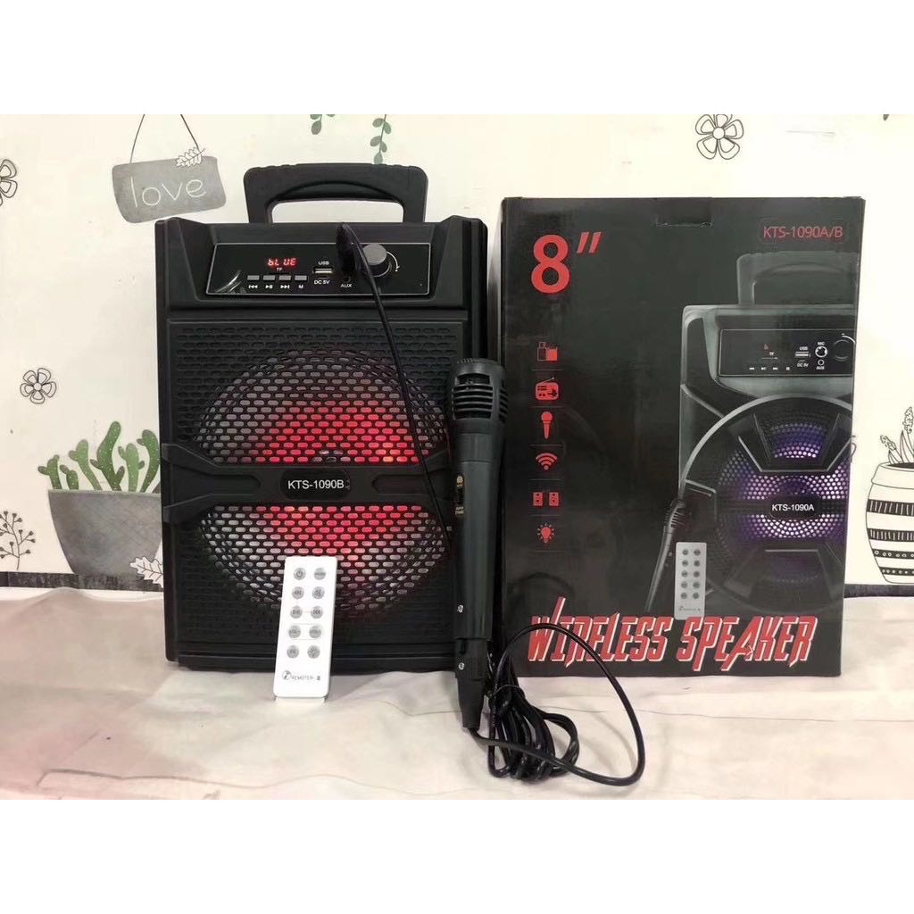 ที่หนึ่งแห่งพลังเสียง ลำโพงบลูทูธไร้สาย KTS-1090 ลำโพงพกพาคาราโอเกะ มีหูหิ้วพกพาสะดวก ให้คุณเพลิดเพลินไปกับเสียงเพลง