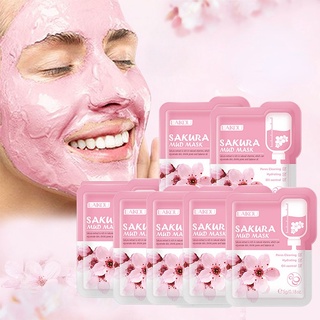 Japan Sakura Mud Mud มาส์กหน้าต่อต้านริ้วรอยทําความสะอาดผิวหน้าให้ความชุ่มชื้นต่อต้านริ้วรอย