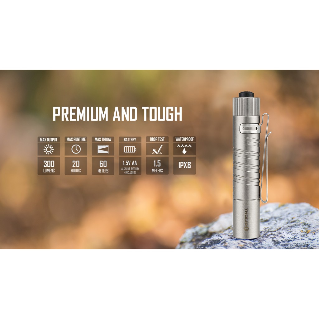 ไฟฉาย Olight i5T EOS Ti รุ่นพิเศษทำจากไทเทเนียมสินค้าตัวแทนไทยประกันซ่อมสามปี