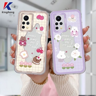 ใส เคสมือถือ For Infinix Hot 11S NFC 10 11 Play 10 10t 10s NFC 10i 9 Pro 10 Lite 11 Plus Hot 9 Play 11 Infinix Smart 6 5 4 4C 5 Pro Tencno Spark 5 PRO กันรอยกล้อง ลายหมี กระต่าย คุณภาพสูง สําหรับ เคสโทรศัพท์