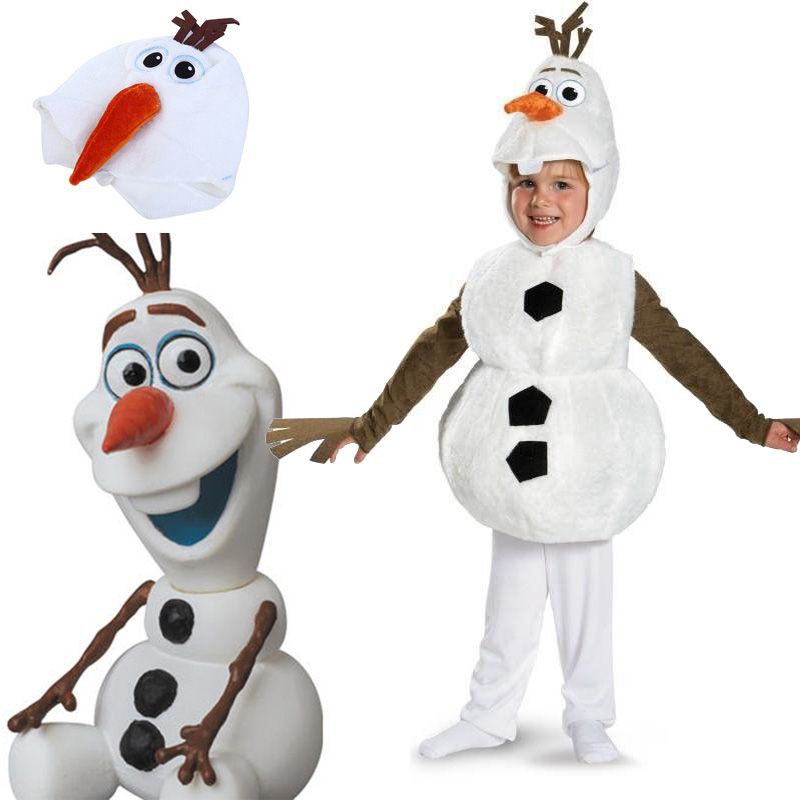 Frozen Snowman Olaf คอสเพลย์เครื่องแต่งกายเด็กฮาโลวีนแต่งตัวชุดจั๊มสูท