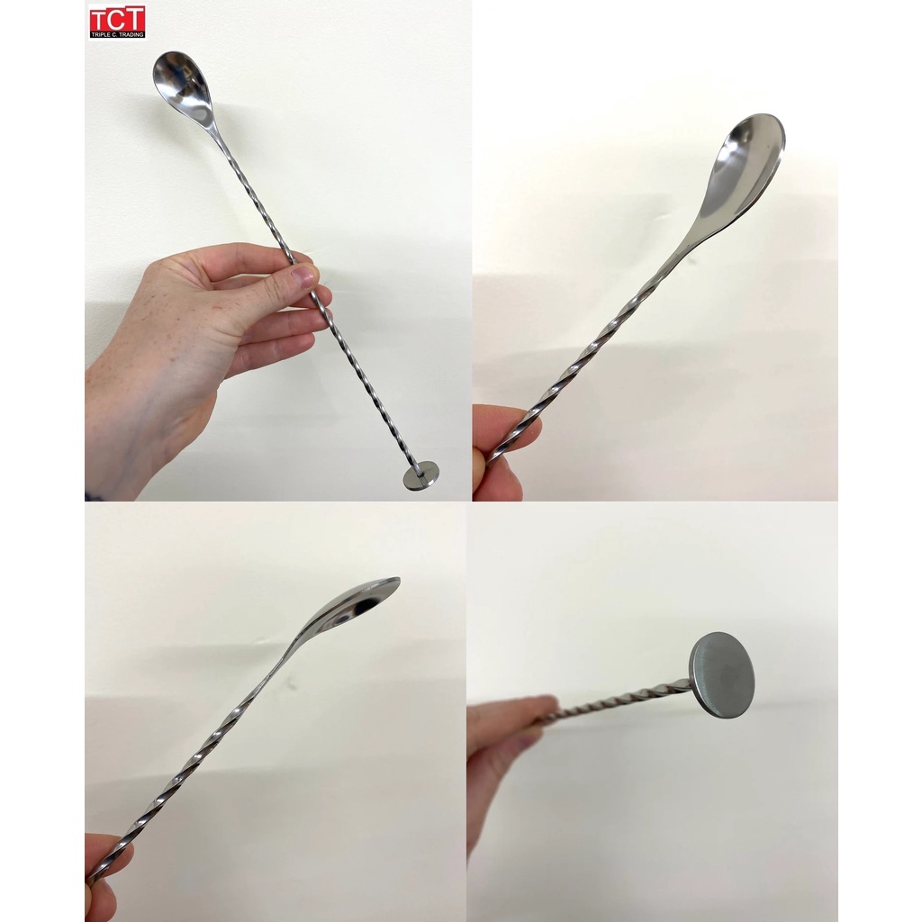 ช้อนคนค็อกเทล ช้อนค็อกเทล สแตนเลส ช้อนคนผสมเครืองดื่ม มี 2 ขนาดให้เลือก 28 ซม. และ 40 ซม. Bar Spoons อุปกรณ์บาร์ - รูปที่ 4