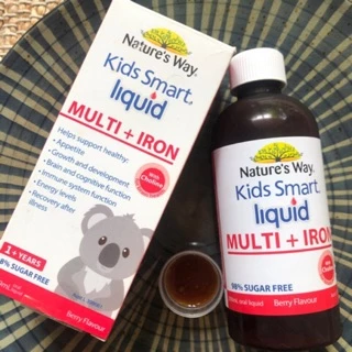 Nature’sway วิตามินรวม+ธาตุเหล็ก บำรุงร่างกายสำหรับเด็ก 1 ปีขึ้นไป 200 มิล