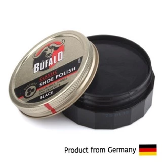 BUFALO Shoe Polish บัฟฟาโล่ ขี้ผึ้งขัดเงารองเท้าหนัง (สีดำ) 75 มล.