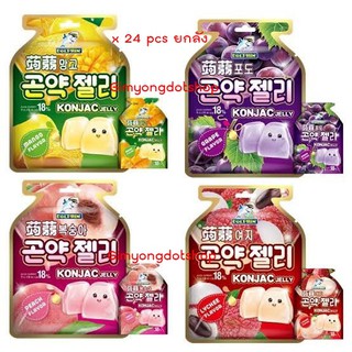 ยกลังเยลลี่ญี่ปุ่น  24 Captain Dolphin konjac lelly เยลลี่นำเข้าจากญี่ปุ่น เยลลี่บุกรสผลไม้ (LYCHEE,GRAPE,PEACH,MANGO