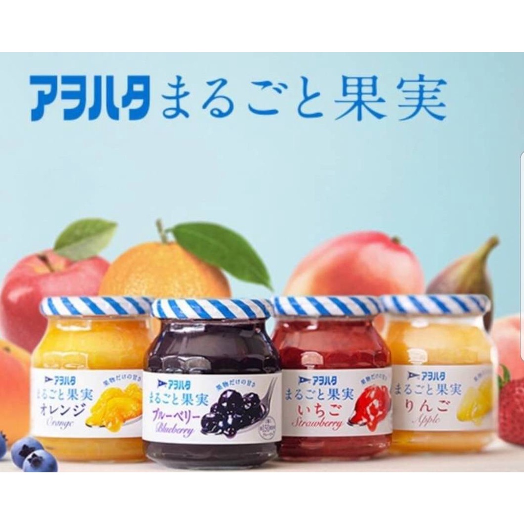[พร้อมส่ง] 🎌 แยมผลไม้แท้ไม่มีน้ำตาล 🍯 AOHATA FULLY FRUIT JAM 🎌 ขนาด 250 g.