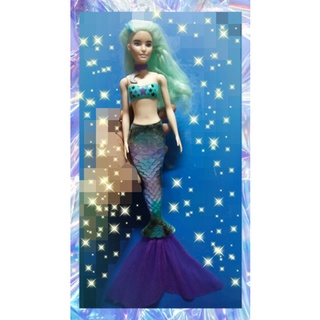 มือ2,ตุ๊กตาบาร์บี้ เงือกน้อย รุ่น Mattel Barbie Color Reveal Mermaid เปลี่ยนสีได้,รายละเอียดด้านล่างค่ด