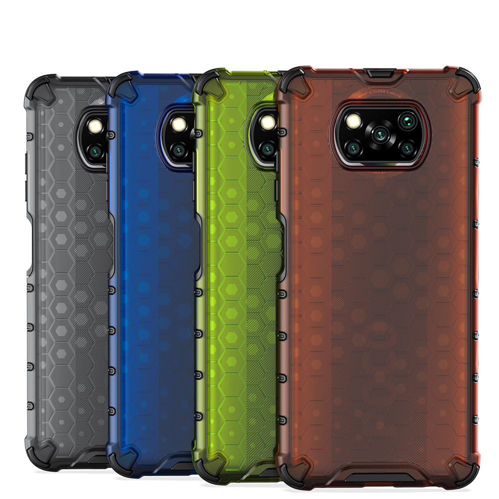 สําหรับ Xiaomi Poco X3 Pro Poco X3 NFC Poco M3 Pro Poco F3 F2 Pro กันกระแทก TPU กรอบกันชน Fundas กรณีรังผึ้งฝาครอบ