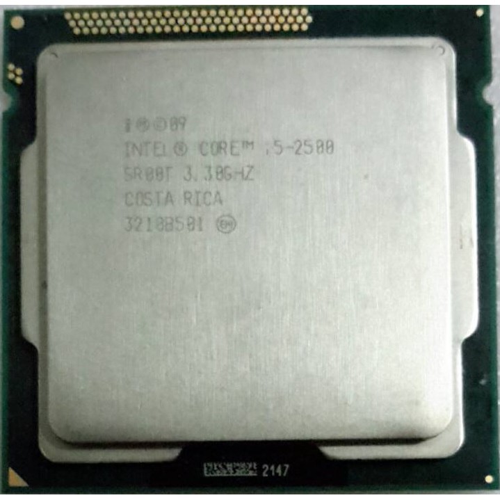 CPU  Intel Core i5-2500 (Gen 2) 3.3GHz Turbo 3.7GHz Cache 6MB socket LGA 1155 4Core 4Threads