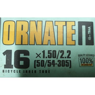 ยางในจักรยาน 16×1.75/2.20 ORNATE จุ๊บยาว 48 มิลลิเมตร