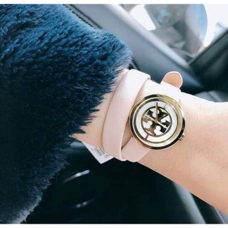 🎀 (สด-ผ่อน) นาฬิกาสายหนัง 2 ทบ TORY BURCH TBW4030 กล่อง WS Tory Burch Womens Reva Double Wrap Leather Strap Watch