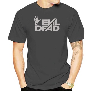 เสื้อยืดผ้าฝ้ายพิมพ์ลายแฟชั่น ใหม่ เสื้อยืดผ้าฝ้าย 100% พิมพ์ลายโลโก้ Evil Dead Horror Film ไซซ์ S ถึง 3XL สีดํา สําหรับ