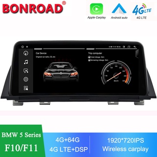 Bonroad Car Android All-in-one Radio Stand Screen Multimedia Player Carplay For BMW 5 Series 520d 525i F10/F11 2011-2017