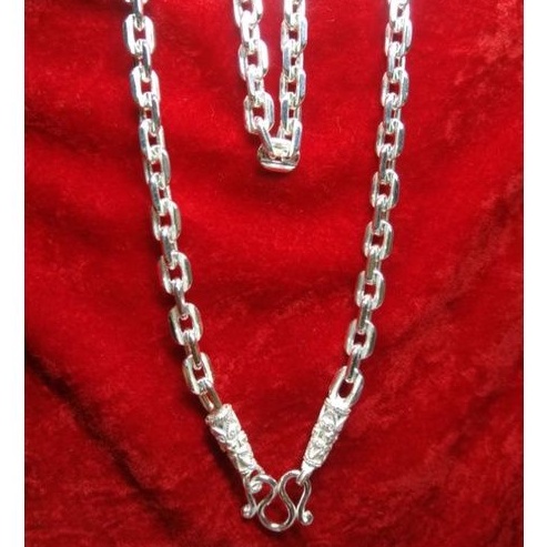 สร้อยคอ​เงิน​แท้​92.5​%ลายค​ต​กิต​ 6​มิล​(จรวด)​ งานตันเส้นใหญ่ (แจ้ง​เพิ่มจำนวน​ห่วง​ห้อย​พระ​ได้​ทาง​ chat)​