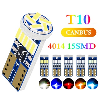 รถมอเตอร์ไซด์ T10 15SMD ซัง 4014 LED ลิ่ม CANBUS หลอดไฟปราศจากปัญหา ไฟที่จอดรถกว้าง 12v คุณภาพสูง รายละเอียดไฟด้านข้างไฟภายใน