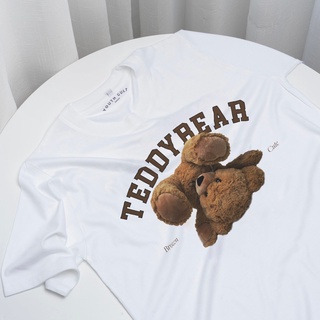 เสื้อยืด Teddy Bear ถูกและดี❗️ พร้อมส่ง เสื้อสีขาว เสื้อยืดโอเวอร์ไซส์ เสื้อสไตล์เกาหลี