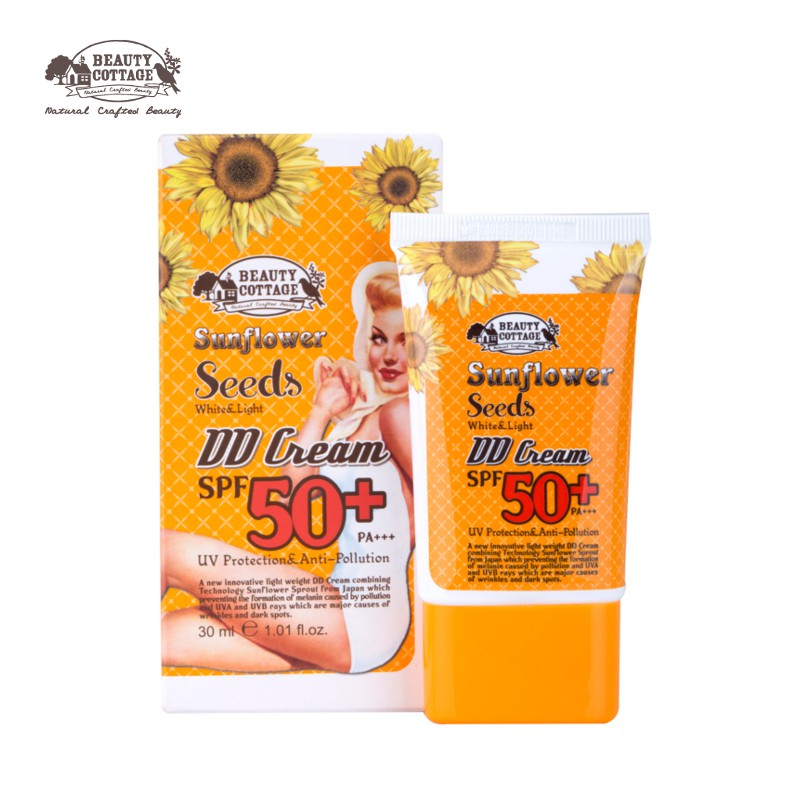 BEAUTY COTTAGE SUNFLOWER SEEDS WHITE&LIGHT DD CREAM SPF50+ PA+++ ซันฟลาวเวอร์ ซี้ด ไวท์ แอนด์ ไลท์ ด