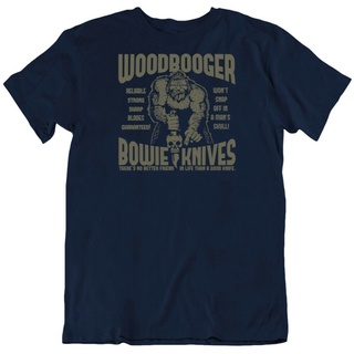 [S-5XL] เสื้อยืดผ้าฝ้ายนิ่ม พิมพ์ลาย Wood Booger Bowie Knives Sasquatch ใส่สบาย สําหรับผู้ชาย