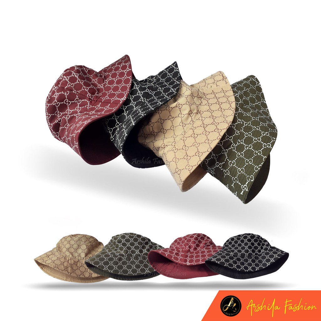 GC หมวกบักเก็ตพิมพ์ลายสกรีน / หมวกบักเก็ตพิมพ์ลาย / Arshila_fashion