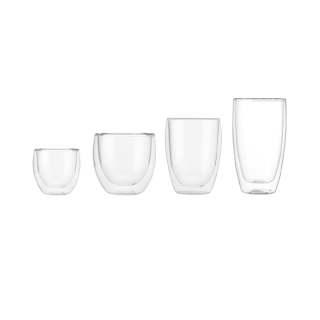 แก้ว 2 ชั้น แก้วสองชั้น 80 / 240 / 340 / 400 ml B-HOME แก้วกาแฟ 2 ชั้น น้ำหนักเบา Double wall Glass รักษาอุณหภูมิ