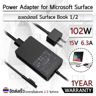 MLIFE - รับประกัน 1 ปี – อะแดปเตอร์ 102W สำหรับ Surface Book 3 2 1 – สายชาร์จ Adapter Microsoft Surface Charger