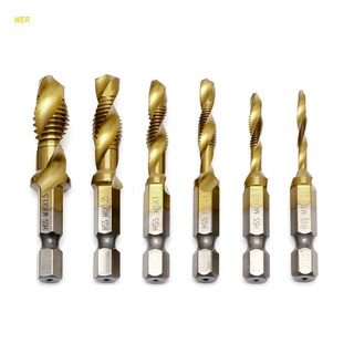 Wer ดอกสว่านไทเทเนียมชุบไฮสปีด Hex Shank M3-M10 1ชิ้น