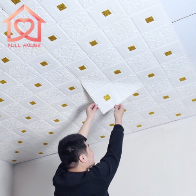 ┅wallpaper ติดผนังสีพื้น ✨ถูกสุด พร้อมส่ง✨แผ่นใหญ่ 70x70 cm 3D wallpaper ติดผนัง ติดเพดาน วอลเปเปอร์