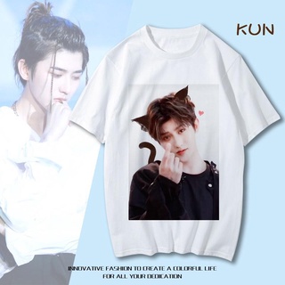 เสื้อยืดแขนสั้น ทรงหลวม ลายการ์ตูน Cai Xukun NINE PERCENT สําหรับผู้ชาย และผู้หญิง