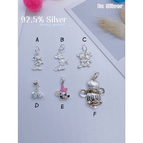 (G39) เงิน 925 Loket Mickey Mouse / จี้มินนี่เมาส์