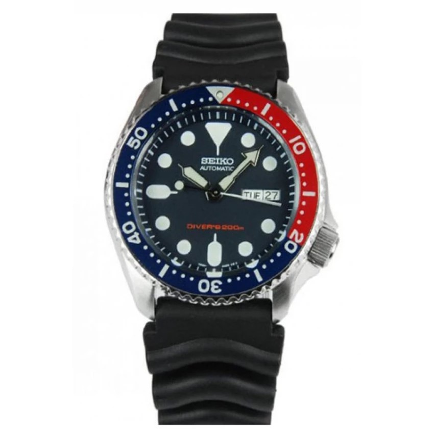 SEIKO Automatic Diver's 200 m. Watch ขอบ Pepsi รุ่น SKX009K - สีดำ/สีแดง