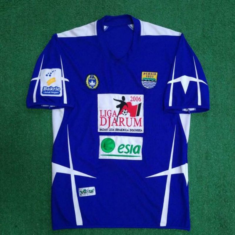 Persib Bandung Retro 2006 Liga Djarum เสื้อที่กําหนดเองการพิมพ์เต็มรูปแบบ